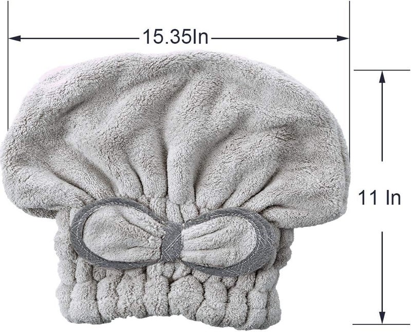 Jseng [New Upgrade] Microfiber Hair Drying Towel Cap, Extrame Soft & Ultra Absorbent, Fast Drying Hair Shower Cap for Girls and Women - Image 3